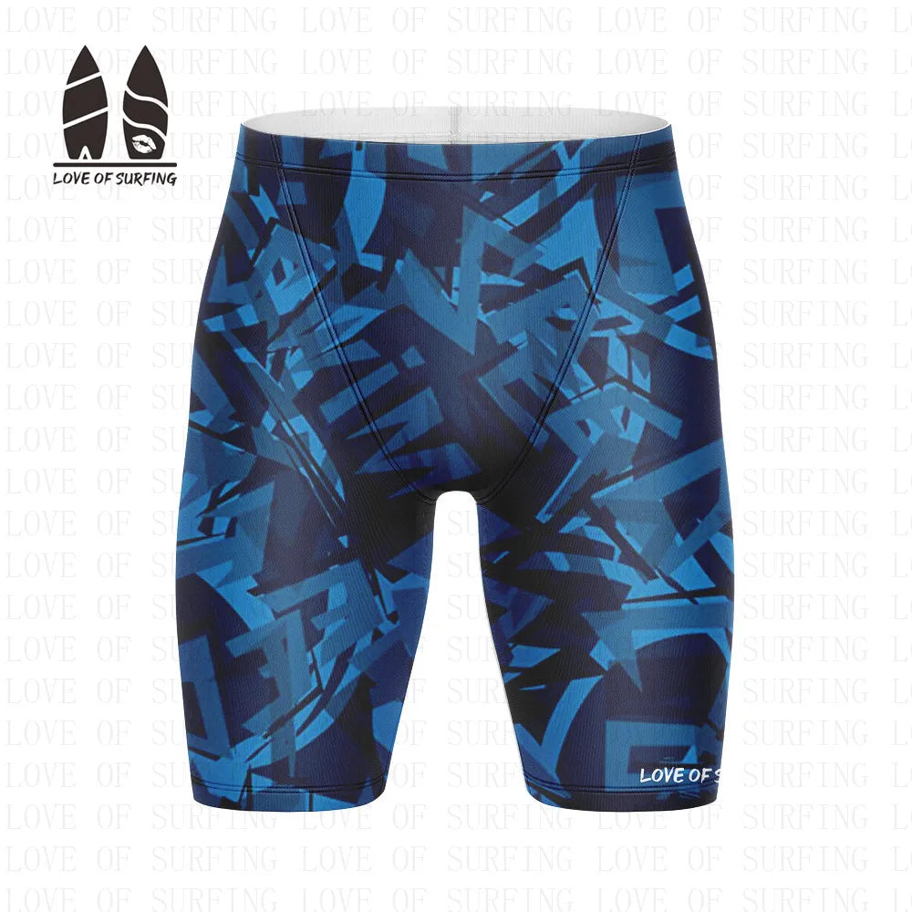 Summer Men‘s Swimming Trunks Swimwear Swimming Jammer Ultra Light Compression Bathing Surfing Shorts Beach Performance Shorts