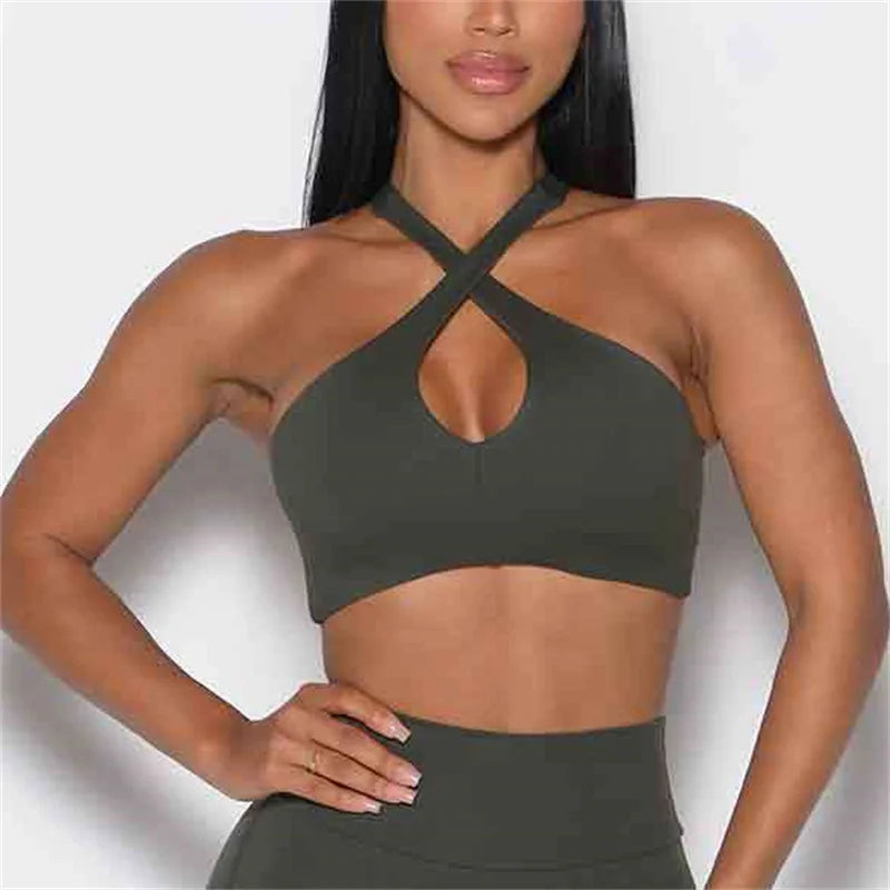 Yoga Bra Backless Gym Shockproof Sports Top Bra Women Push Up Yoga Top Sport Bras Running Fitness Sports Bra