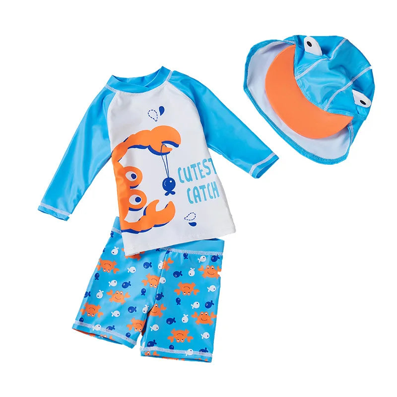 Boys' Character Rash Guard Set with Shorts & Hat