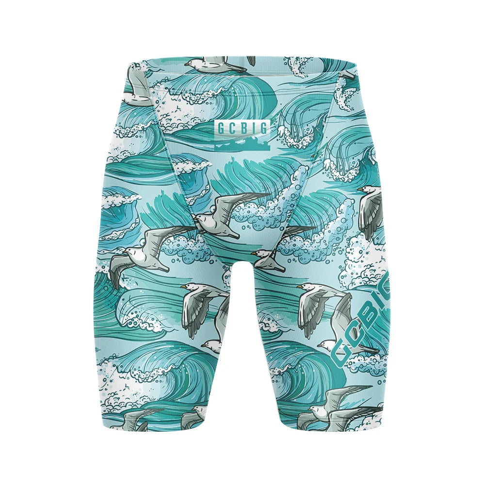 Mens Swim Boxer trunks Beach Swimming Pants Boys Jammers Sports Surf Shorts Mens Summer Trunks Swimwear Training Swim Shorts