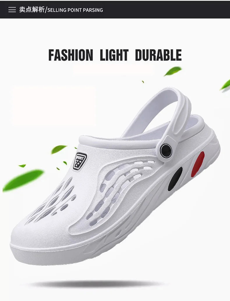 Men Sandals Light EVA Men's Casual Shoes Hole Shoes Clogs Home Garden Outdoor Male Beach Flat Slippers Big Size 49