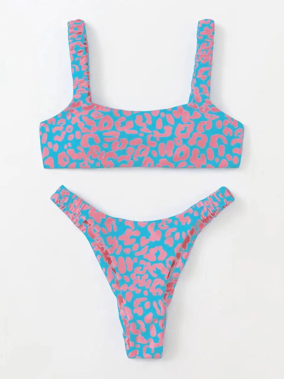 micro bikini women orange leopard print push up padded thong swimsuit female cut out bathing suit swimwear biquini