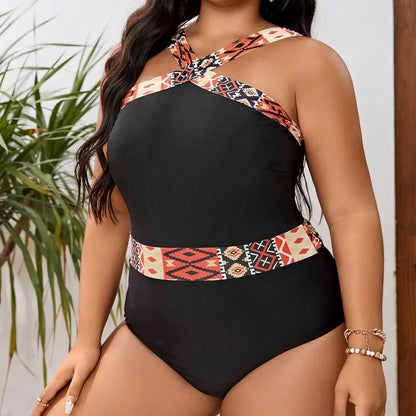 Plus Size Swimsuit Woman One-Piece Bikini High Waist Swimwear Women Bathing Suit Beach Swimming Brazilian Monokini