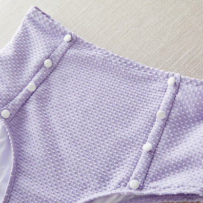 Leaf Print Bikini Female Swimsuit Women Swimwear Thong Push Up Bikinis Set High Waist Swimming Suits for Bathing Suit