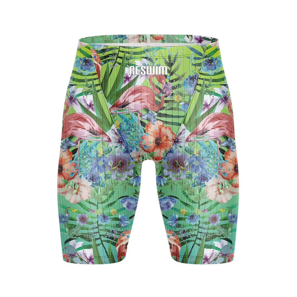 Men's Swim Jammer Swimsuit Swimming Trunks Beach Tights Shorts Athletic Training Swimwear Pool Suit Running Surfing Pants