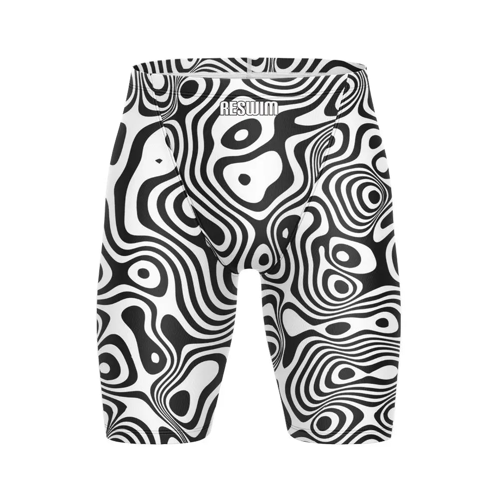 Summer Swimming Trunks Men's Professional Tights Swim Jammer Swimwear Outdoor Beach Printed Durable Training Surfing Swim Shorts