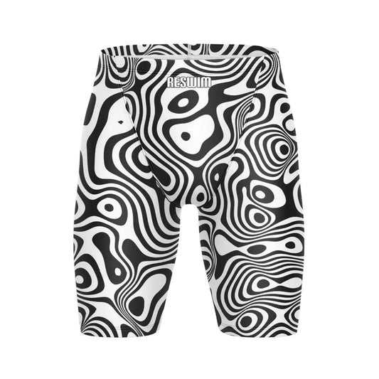 Summer Swimming Trunks Men's Professional Tights Swim Jammer Swimwear Outdoor Beach Printed Durable Training Surfing Swim Shorts