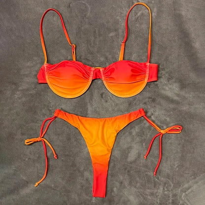 Push Up Bikinis Swimsuit Women Swimwear Micro Bikini Set Low Waisted Swim Suit Patchwork Beachwear Brazilian Biquini Female