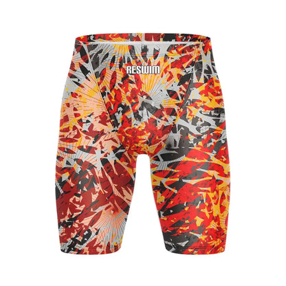 Swim Boxer Summer Men's Printing Swim Jammer Swimsuit Beach Tights Shorts Swimming Trunks Quick Dry Swimwear Chlorine Resistant Surf Pants