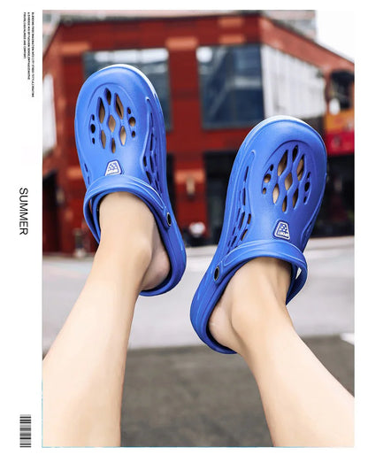 Men Sandals Light EVA Men's Casual Shoes Hole Shoes Clogs Home Garden Outdoor Male Beach Flat Slippers Big Size 49