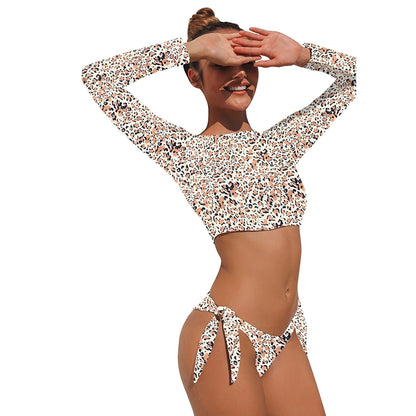 Women Swimsuit Female Swimwear Long Sleeve Bikini Set Brazilian Beachwear Surfing Swimming Bathing Suit