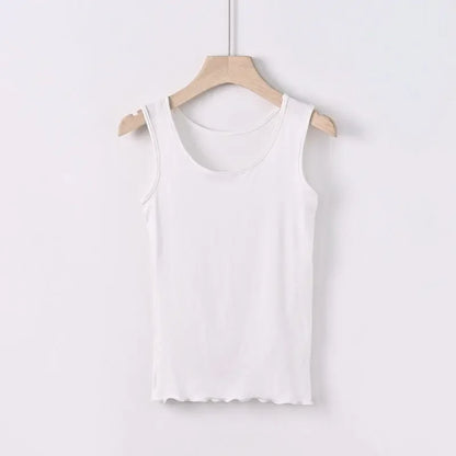 Plus size 6XL summer women's Tank Tops Loose Modal camis Tshirt bottoming sleeveless tee tops Sollid color Vest all match