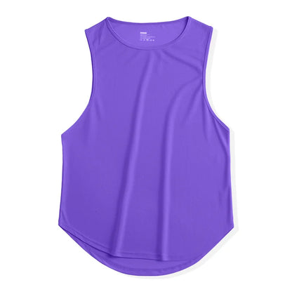Men's Quick-Drying Sport T-shirt for Fitness and Marathon Workout Sleeveless Basketball Vest Loose Running Tank Top
