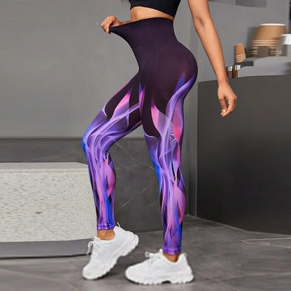 3D Print Tie Dye Sports Pants Women Seamless Leggings High Waist Fitness Push Up Leggings Gym Clothing Workout Tights