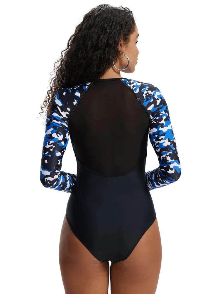 Rash Guard Swimsuit Women Summer Bathing Suit Long Sleeve Swimwear Women Beach Swimming Suit For Female