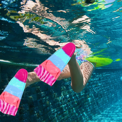 Silicone Swimming Flippers Snorkel Fins Short Frog Shoes Professional Training Breaststroke Scuba Diving Snorkel Men Women