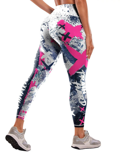 Printed Yoga Pants Women's Sports Fitness Leggings High Waist Tight Sport Pants Clothes Sport Women Fitness Push Up