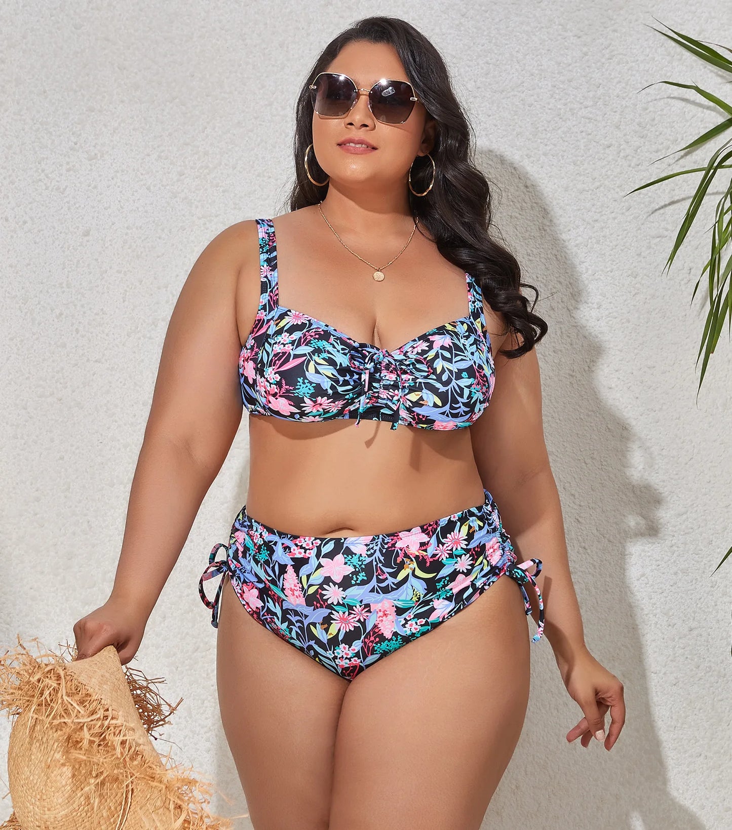 High Waist Leopard Bikini Set Plus Size Swimwear for Women Swimsuit Beachwear Bathing Suit Thong