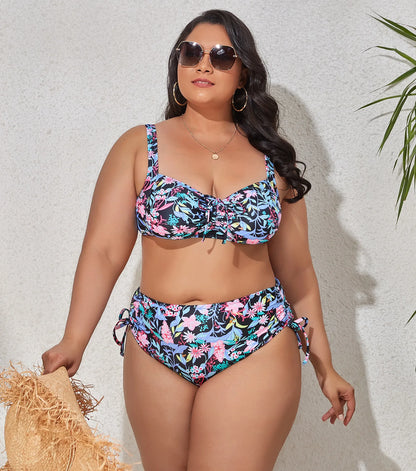 High Waist Leopard Bikini Set Plus Size Swimwear for Women Swimsuit Beachwear Bathing Suit Thong