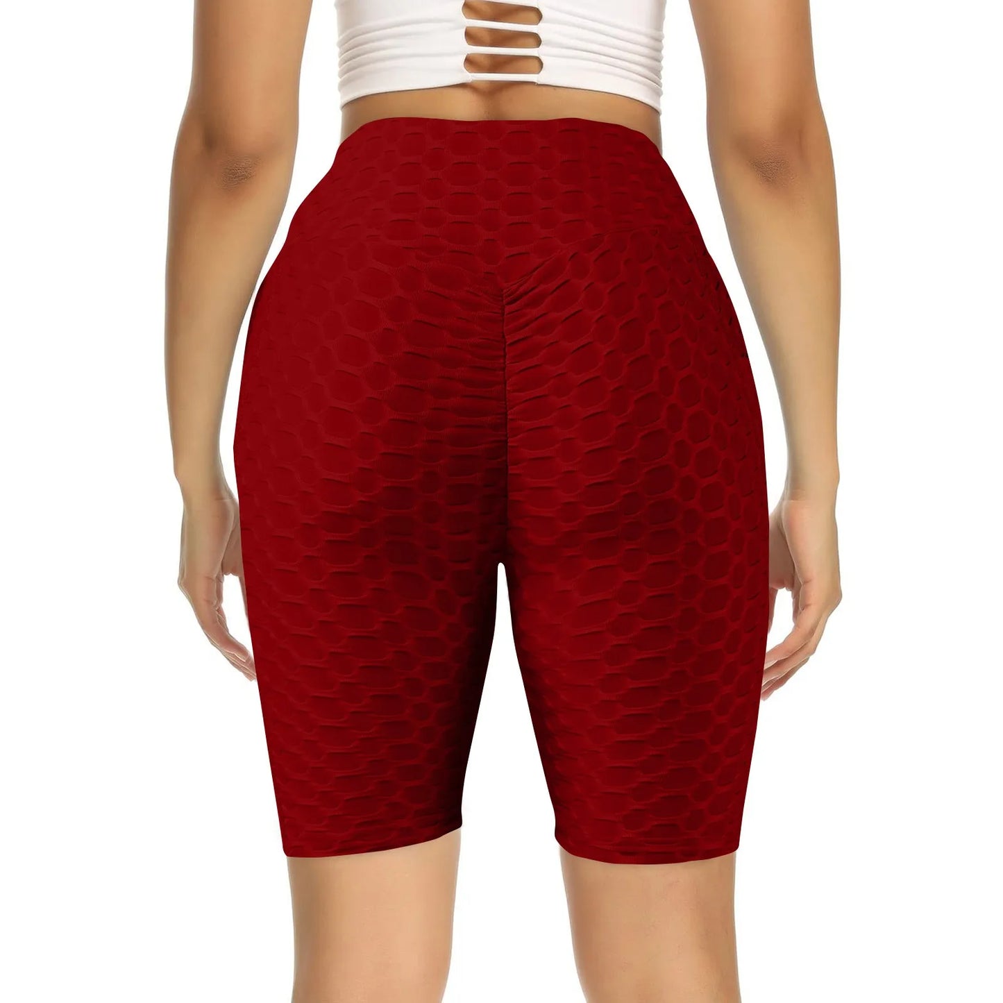 Women's Capris Yoga Fitness Peaches Buttocks Bubble Sports Leggings With Pockets Pants for Women Women’s Yoga Pants