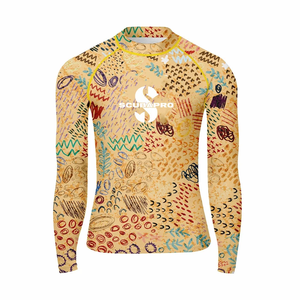 Surfing Clothing Men's Performance Long Sleeve Rash Guard Beach Shirts Swiming Upf 50+ Uv Sun Protection Apparel Rash Guard