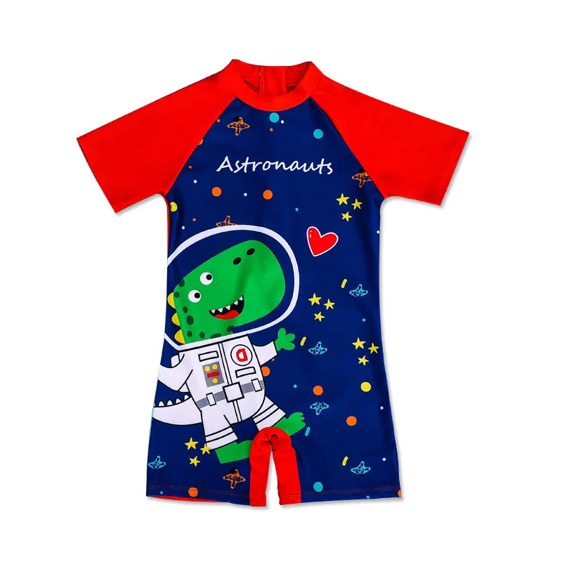 Children's Quick Drying Swimsuit, Boy Dinosaur, Korean Toddler, Sun Protection Swim Suits, Baby, Cute, Spring, Hot Summer