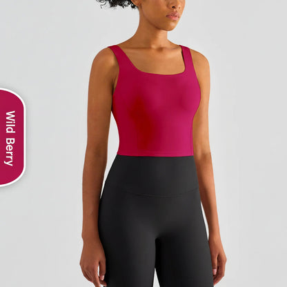 Women Shock-proof Sports Bra Running Breathable Fix-cup Yoga Vest Gym Clothing Fitness Bra