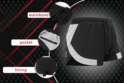 Men's Solid Drawstring Waist Pocket Shorts, Regular Fit Casual Breathable Quick Drying Swimming Shorts, Men's Bottoms for Summer