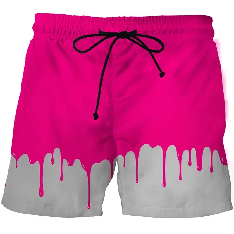 Summer 3D Print Beach Shorts Men Women Abstract Art Cool Short Pants Casual Comforts Skateboard Sport Swim Trunks