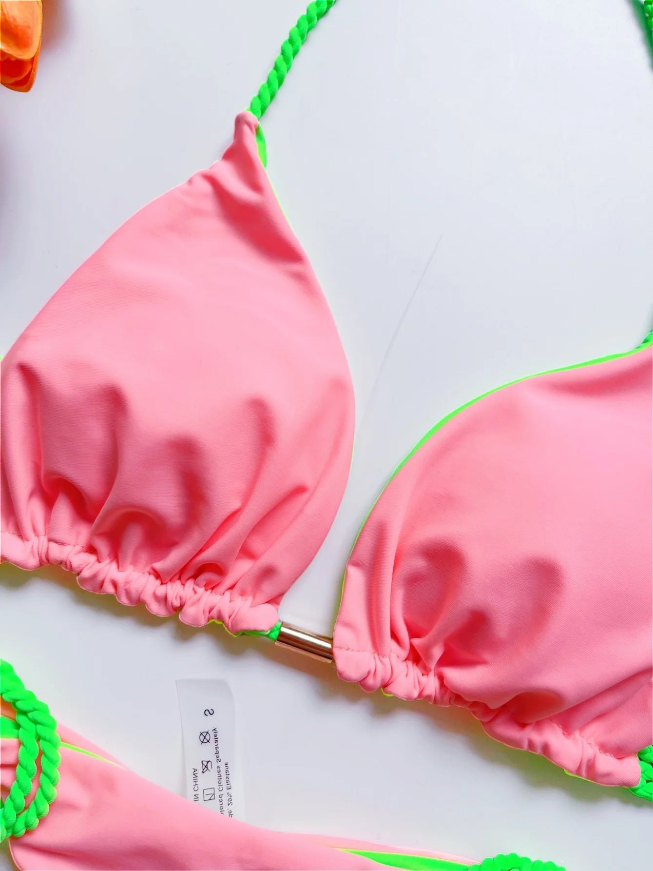 Braiding rope Solid Bikini Set Swimwear Women's Swimsuit Two-piece Triangle  Bathing Suit Brazilian Biquini