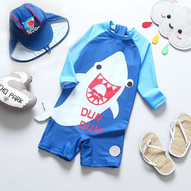 Boys Swimwear and Swimming Trunks Baby Bathing Suit UPF50 UV Protection Boy's Swimsuit Cartoon Children's Rashguard Beach Wear