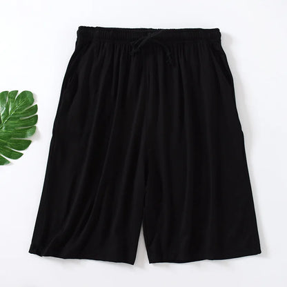 Plus Size 7XL 8XL Casual Sleep Shorts for Men Casual Modal Men's Pajamas Shorts Summer Soft Five Points Cotton Beach Shorts Male