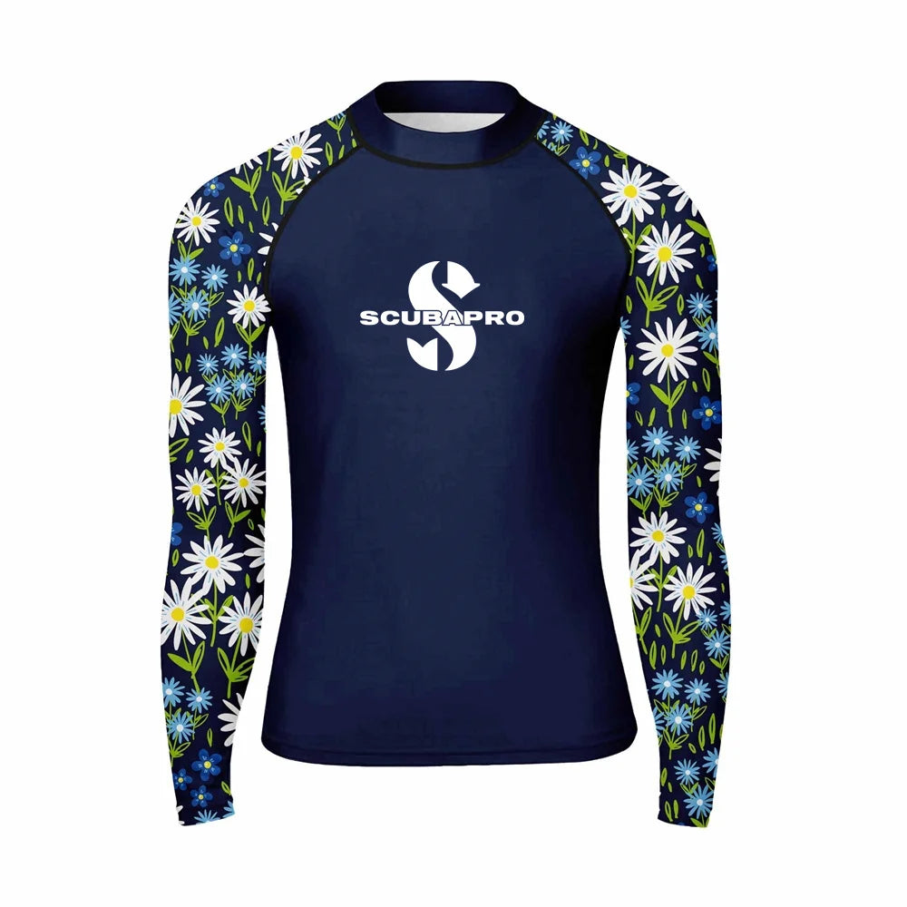 Diving T-Shirt Tight Long Sleeve Men's Rash Guard Swimwear Surf Clothing Beach UV Protection Tops Surfing Sportswear