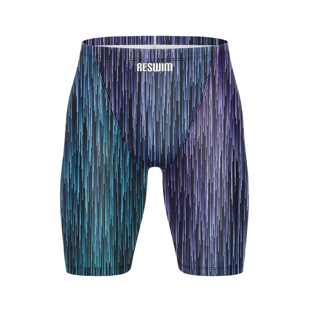 Men's Print Swim Jammer Training Sports Beach Diving Surfing Pants Tights Shorts Swimming Trunks Summer Quick Dry Swimsuit