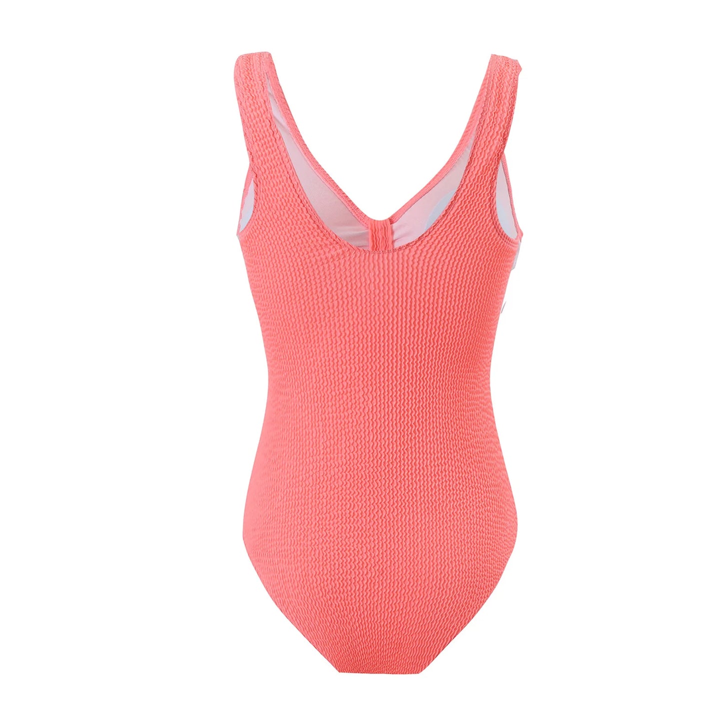 Womens One Piece Swimsuit Swim Leotard Sleeveless Low U Back Soft Cup Textured Monokini Bathing Suit for Beach Tropical Travel