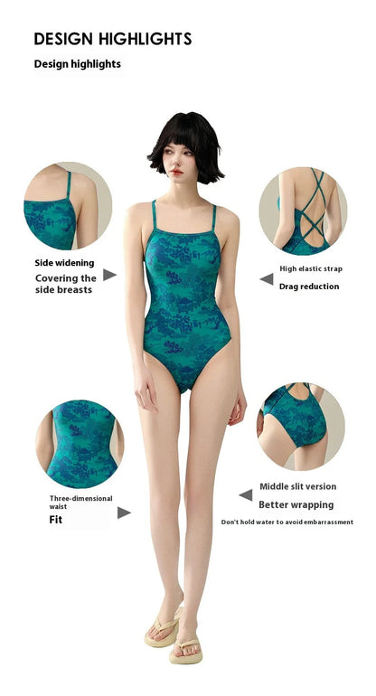 Professional Swimsuit Women Hot Springs Triangle One-piece Senior Sense Training Swimsuit Swimming Pool Dedicated