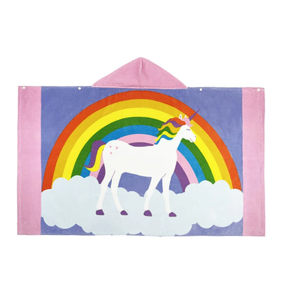 Cartoon Child Kid Hooded Cloak Infant Bathrobe Baby Bath Towel Robe Cotton Boy Girl Beach Robe Dinosaur Cape Newborn Wrap Blanket