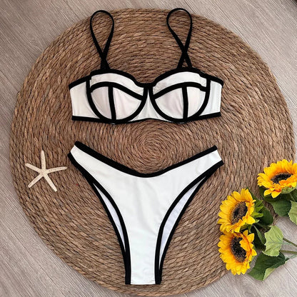 Splicing Micro Bikini Women Swimsuit Female Swimwear Thong Bikinis Set Brazilian Halter Beach Wear Bathing Suit