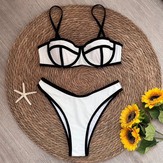 Splicing Micro Bikini Women Swimsuit Female Swimwear Thong Bikinis Set Brazilian Halter Beach Wear Bathing Suit