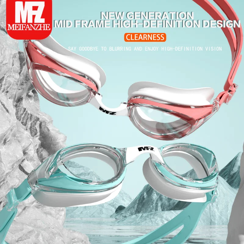 Small Frame Waterproof Anti-fog Adjustable Swimming Goggles for Men and Women