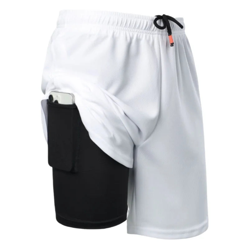 Running Shorts Men 2 in 1 Sports Jogging Fitness Shorts Training Quick Dry Mens Gym Men Shorts Sport gym Short Pants