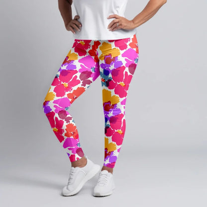 Fitness Leggings High Waist 3D Flowers Pattern Digital Print Casual Trousers Woman's Leggings