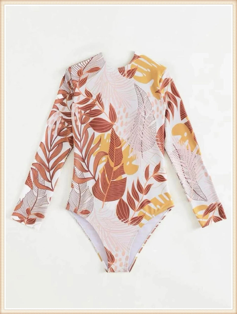 Surf Long Sleeve Swimsuit Women Back Cut Out One Piece Diving Clothes Swimwear Female Printed Bathing Swimming Bodysuit