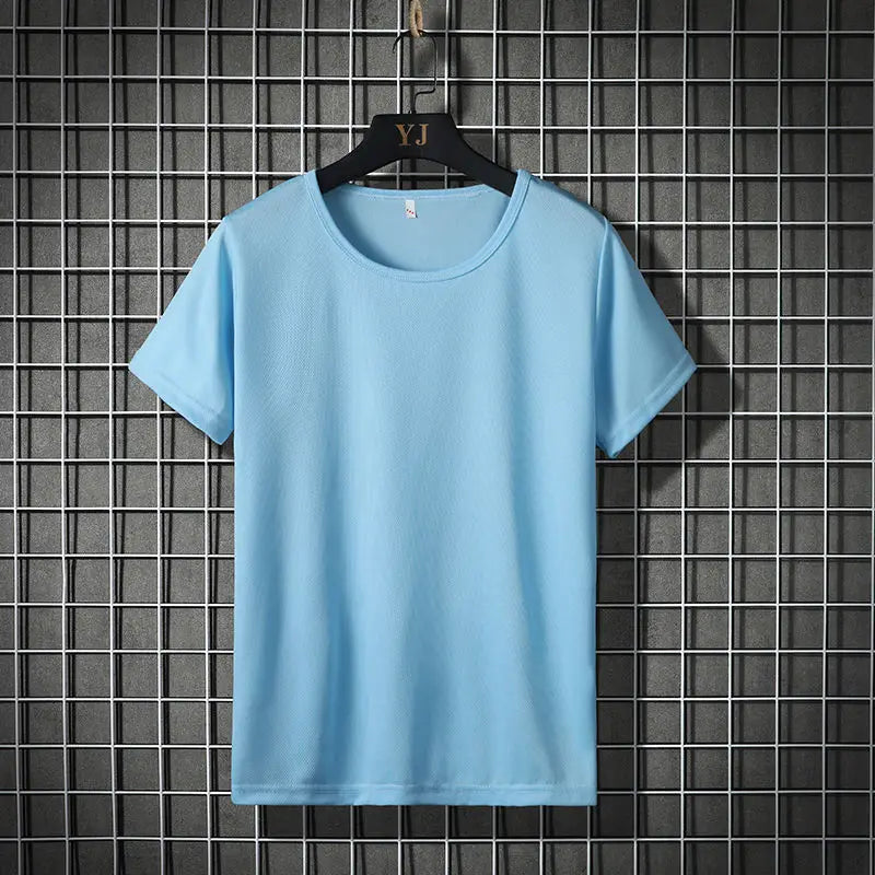 Plus Size 10XL 150KG summer Men sports Quick dry tshirts Short sleeve hole Breathable out door tees large size elasticity tops
