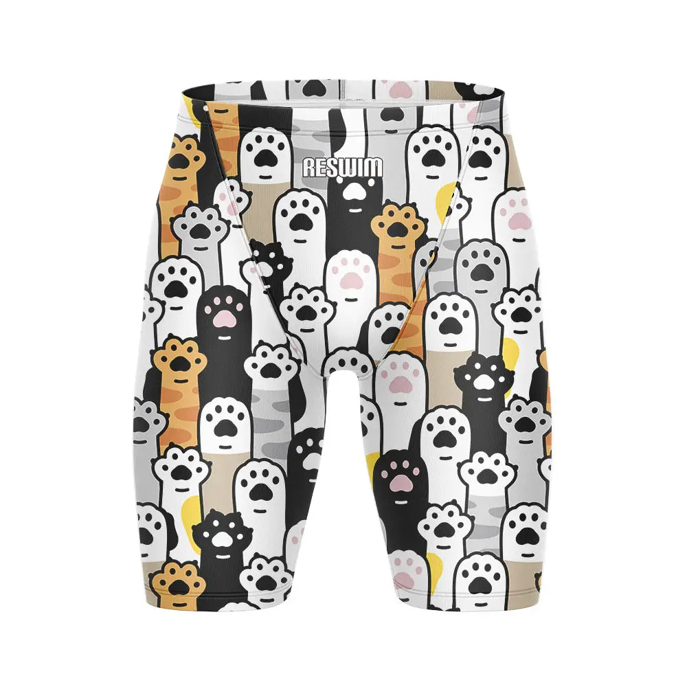 Men's Swim Jammer Athletic Practice Knee-Length Swimsuit Shorts Beach Tights Shorts Swim Pool Pants Swimming Trunks Swimwear