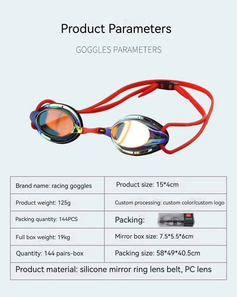 Water Sports Racing Anti-Fog Waterproof High-Definition Swimming Goggles Men'S And Women'S Swimming Goggles Swimming Supplies