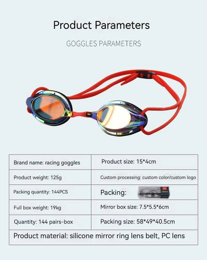 Water Sports Racing Anti-Fog Waterproof High-Definition Swimming Goggles Men'S And Women'S Swimming Goggles Swimming Supplies