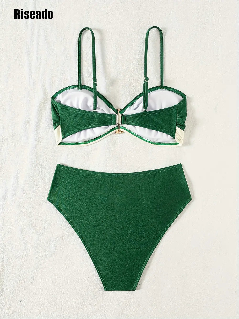 Women's Push Up Bikini Sets Two Piece High Waisted Swimsuit O-Ring Beach Swimming Wear