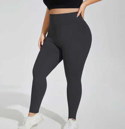 L-4XL Plus Size Sports Pants Lines Lifting Buttocks Sports Tight Pants Women High Waist Elastic Fitness Running Yoga Pants
