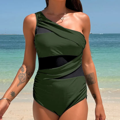 Black One-Piece Large Swimsuits Closed Plus Size Swimwear Body Bathing Suits Female Pool Beach Women's Swimming Suit